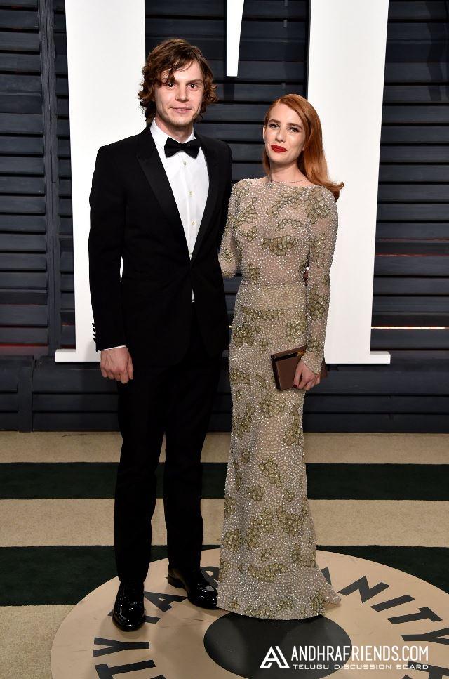 Oscar 2017 Party: Emma Roberts and Evan Peters Photos