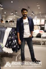 H&M Hyderabad Launch- Rana Dagubatti inside the store.JPG