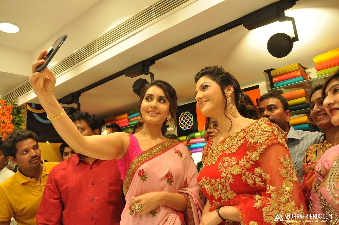 Raashi Khanna and Mehrene Kaur launch KLM Fashion Mall in Nellore photos